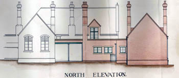 Drawing of the north elevation of Bedford Road Council Girls school